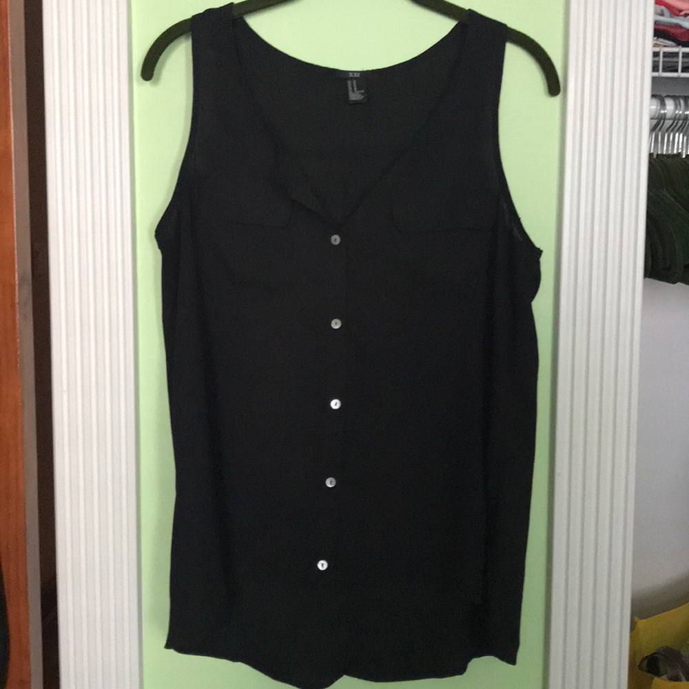 Black button down
